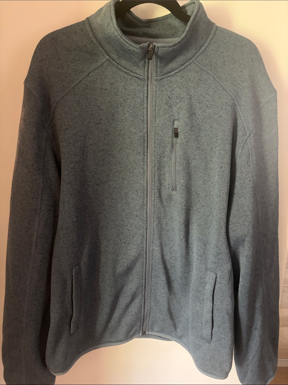 Ocean + Coast Men's  Light Blue Full-Zip Sweater Jacket